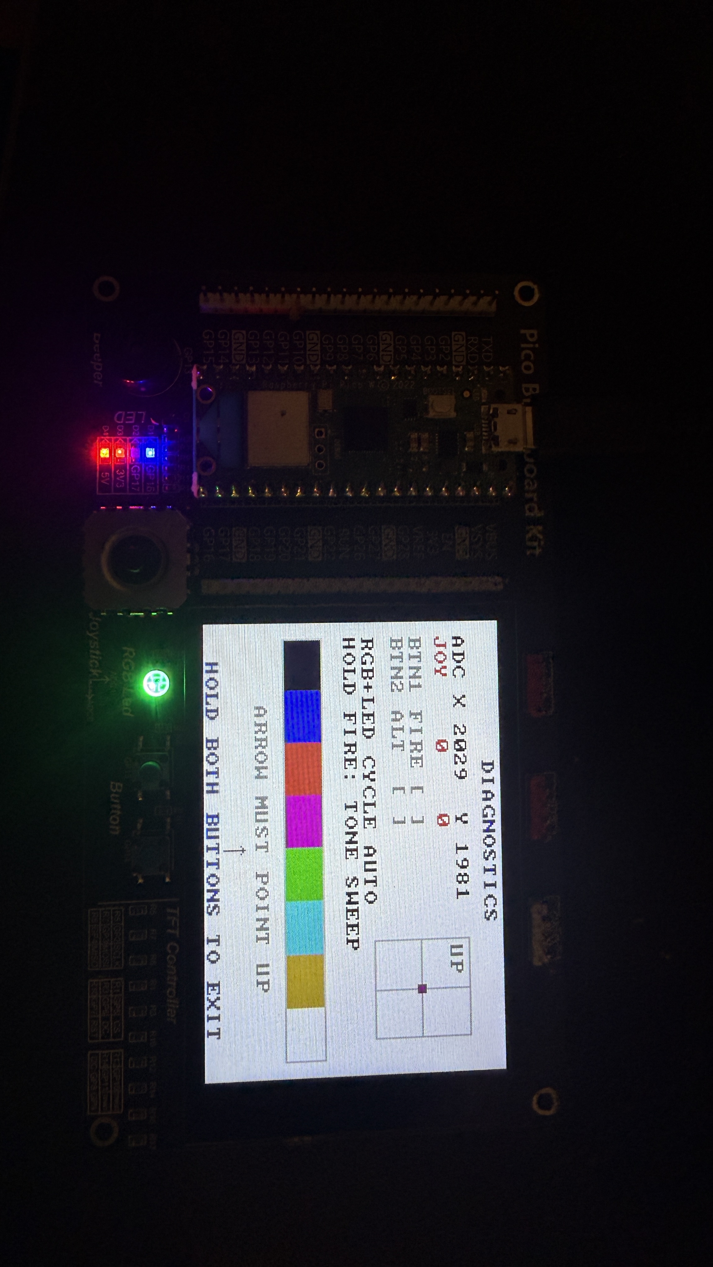 NOVA RAID diagnostics screen running on the EP-0172 kit